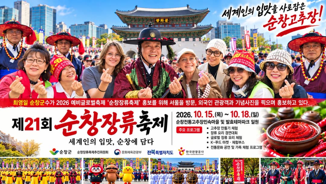 순창장류축제 홍보 임금님 진상행렬 현장